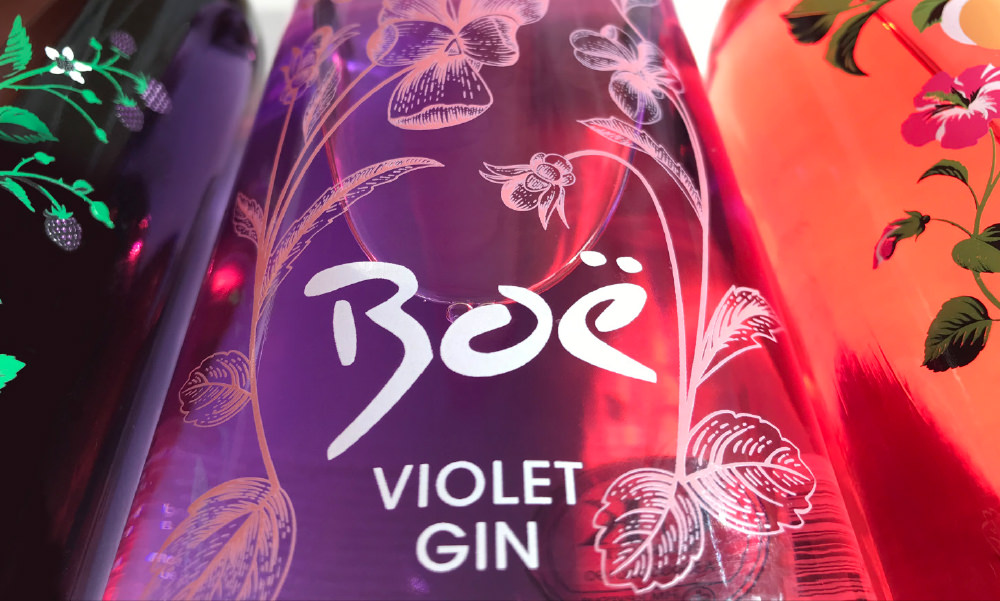 Close up of Boe Violet Gin