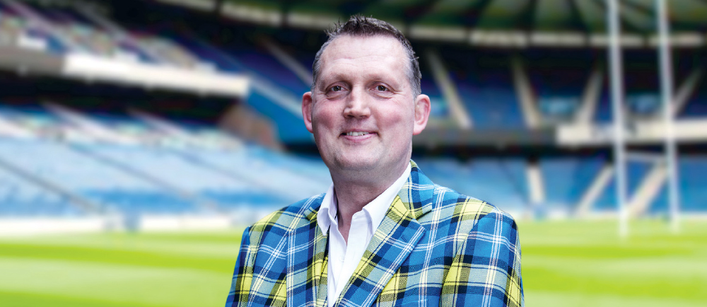 Doddie Weir at a rugby stadium