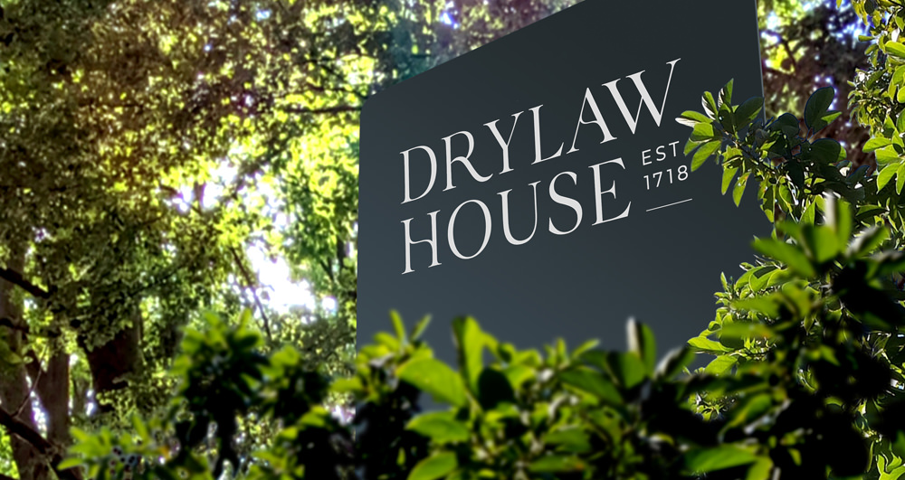 Drylaw House signage