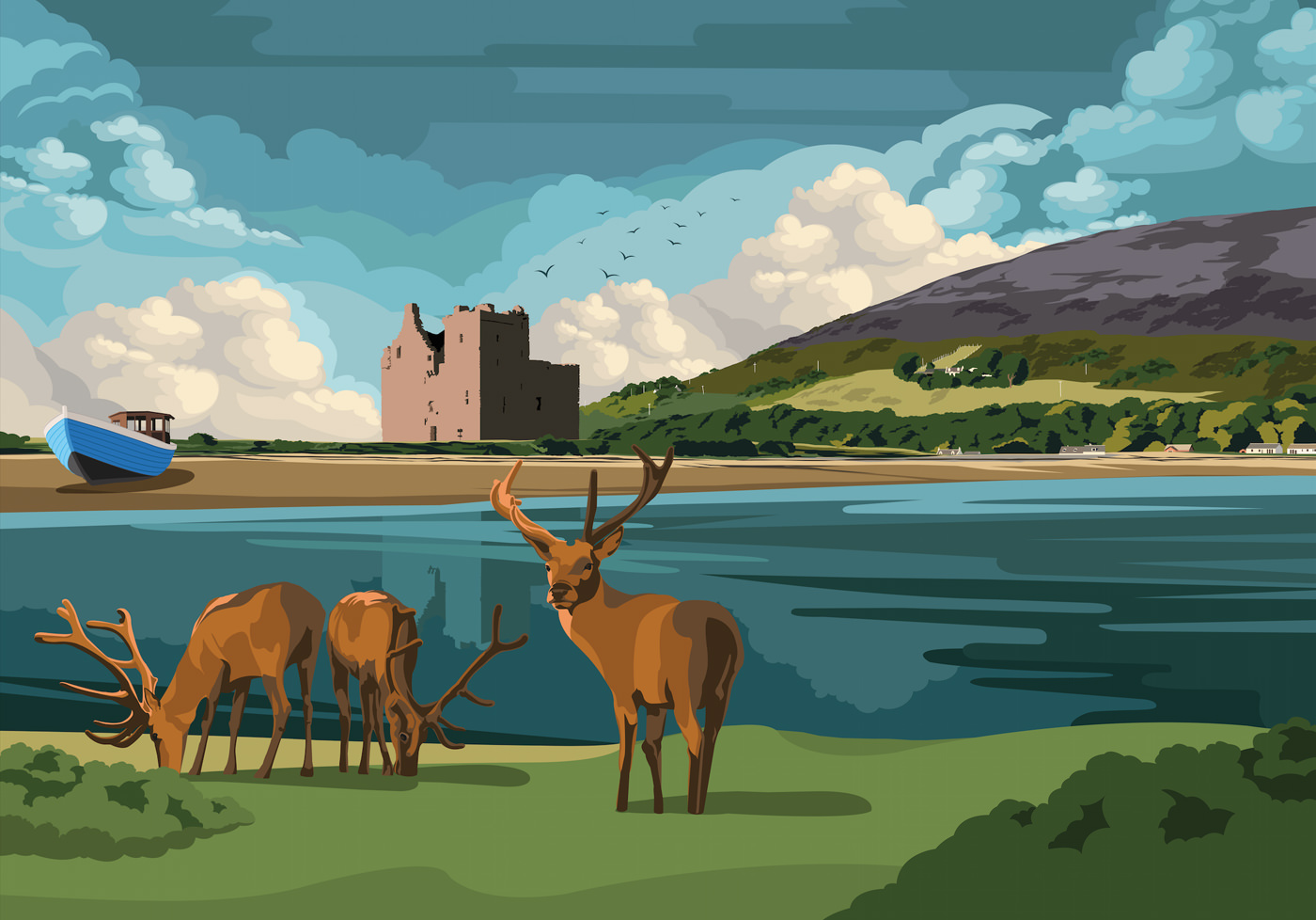 Lochranza Castle illustration