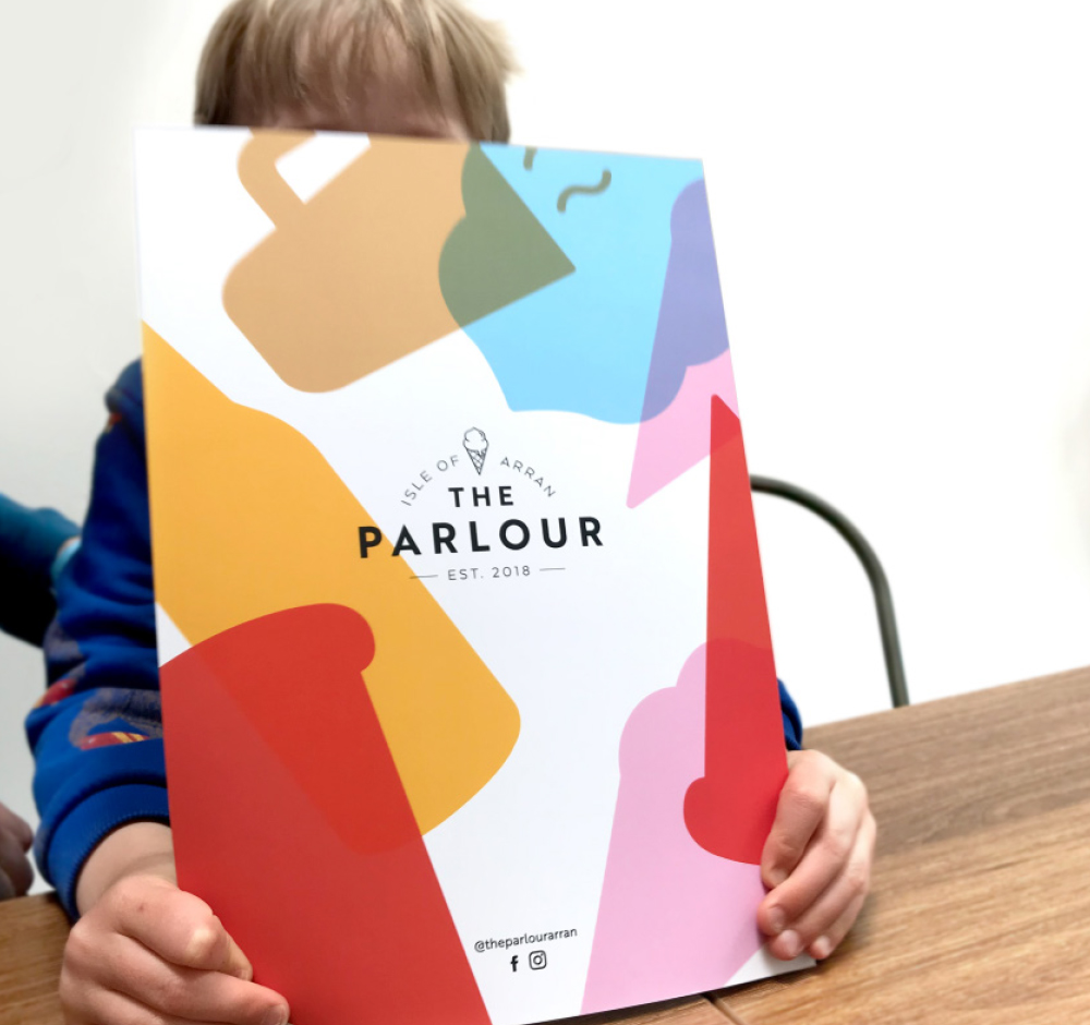 The menu at The Parlour